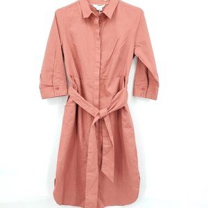 Re-Posh! Boden linen dress NWT belted midi rust 6P